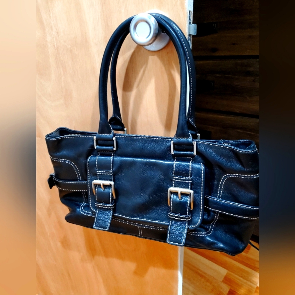 MICHAEL KORS Rare black full Grain leather satchel